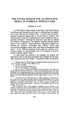 THE FUTILE SEARCH FOR ALTERNATIVE MEDIA IN SYMBOLIC
