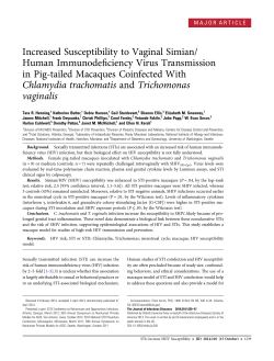 Increased Susceptibility to Vaginal Simian