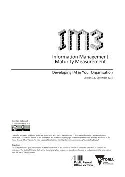 Developing IM in Your Organisation