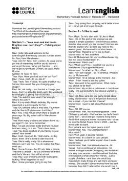 Transcript only 144KB - British Council Learn English