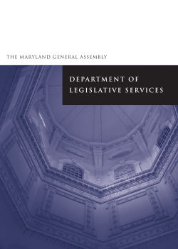 Maryland Department of Legislative Services