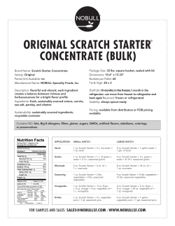 NOBULL bulk spec sheets - NOBULL Scratch Starter&reg; Concentrate