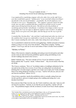 Eating and socializing with non-Jews, holiday parties