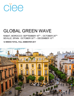 RABAT, MOROCCO: SEPTEMBER 18TH &ndash; OCTOBER 29 SEVILLE