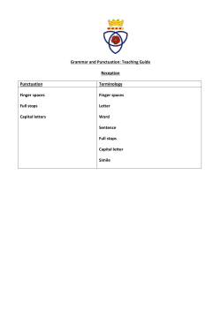 to Parkfield`s Grammar and Punctuation Teaching Guide