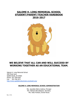 SALOME H. LONG MEMORIAL SCHOOL STUDENT/PARENT