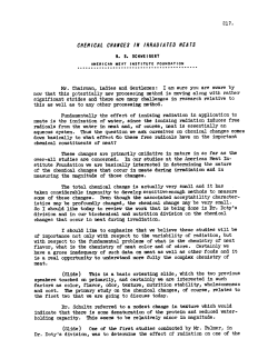 Chemical Changes in Irradiated Meats