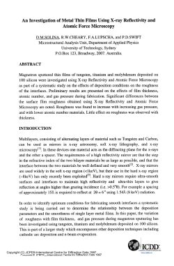 an investigation of metal thin films using x