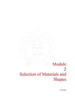 Module 2 Selection of Materials and Shapes