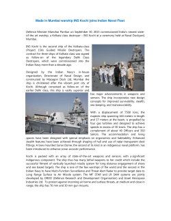 Made in Mumbai warship INS Kochi joins Indian Naval Fleet