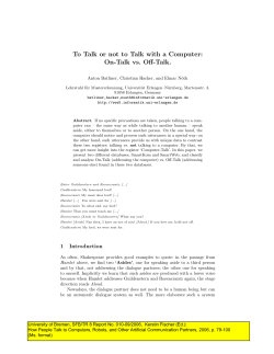 To Talk or not to Talk with a Computer: On-Talk