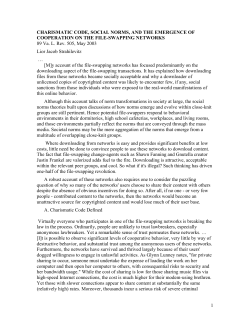 CHARISMATIC CODE, SOCIAL NORMS, AND THE EMERGENCE