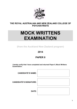 Paper 2 2014 - the main Auckland training website