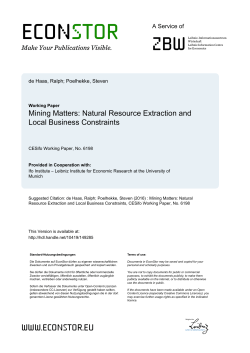 Natural Resource Extraction and Local Business