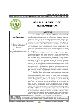 Social Philosophy of Dr.BR Ambedkar
