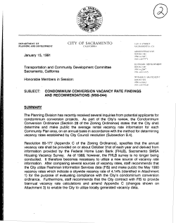 CITY OF SACRAMENTO cAuFoRNI January 15, 1991