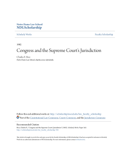 Congress and the Supreme Court`s Jurisdiction