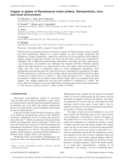 Copper in glazes of Renaissance luster pottery: Nanoparticles