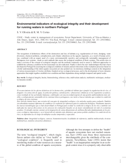 Indicators of ecological integrity for running waters in