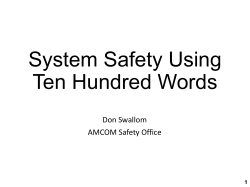 System Safety Using Ten Hundred Words - ISSS-TVC