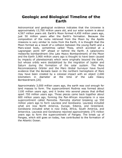 Geologic and Biological Timeline of the Earth