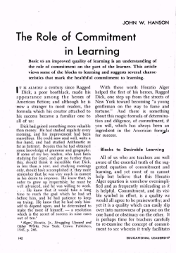 The Role of Commitment in Learning
