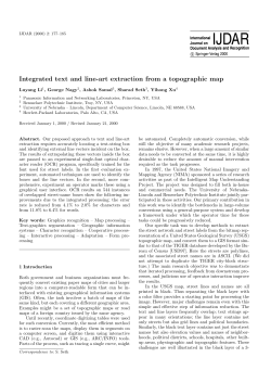 Integrated text and line-art extraction from a topographic map