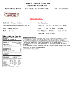 Gravy White Peppered - School Nutrition and Fitness