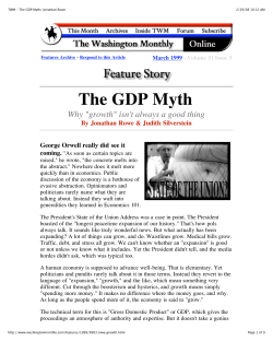 The GDP Myth: Why "growth" isn`t always a good thing
