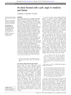 He drove forward with a yell: anger in medicine and