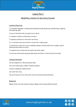 Modelling creation of own story