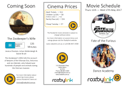 Movie Schedule Cinema Prices Coming Soon