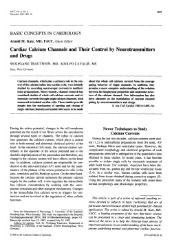 Cardiac calcium channels and their control by
