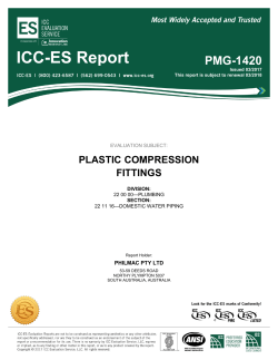 PMG-1420 - ICC-ES PMG Listing Program