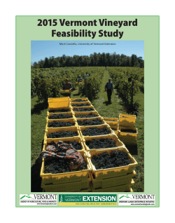 2015 Vermont Vineyard Feasibility Study