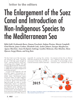 The Enlargement of the Suez Canal and Introduction
