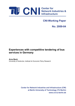 Experiences with competitive tendering of bus services in Germany
