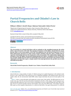 Partial Frequencies and Chladni`s Law in Church Bells