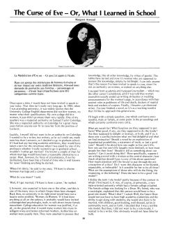 The Curse of Eve - Or, What I Learned in School