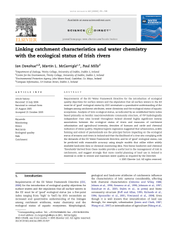Linking catchment characteristics and water chemistry with the