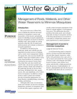 Management of Ponds, Wetlands, and Other Water Reservoirs to