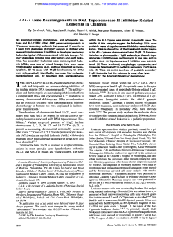 ALL-I Gene Rearrangements in DNA