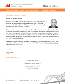 A Message from the President Quote for the Month &ldquo;Tell me and I