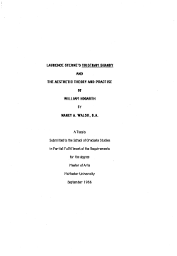 Laurence Sterne`s Tristram Shandy and the Aesthetic