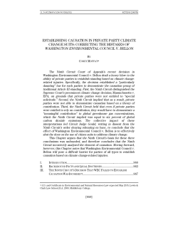 establishing causation in private party climate change suits