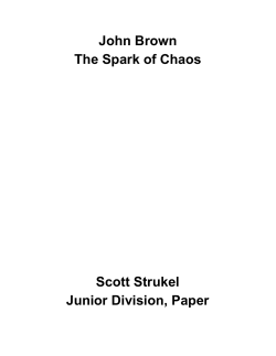 "John Brown: The Spark of Chaos" by Scott Strukel