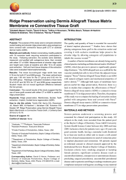 Ridge Preservation using Dermis Allograft Tissue Matrix Membrane