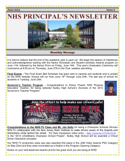 nhs principal`s newsletter