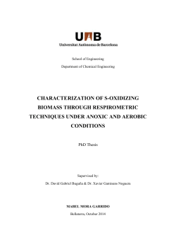 characterization of s-oxidizing biomass through respirometric