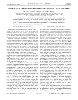 Pressure-Induced Disordering and Anomalous Lattice